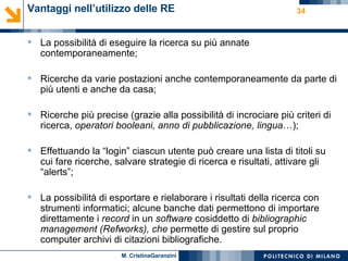 Le risorse elettroniche per la ricerca-Garanzini