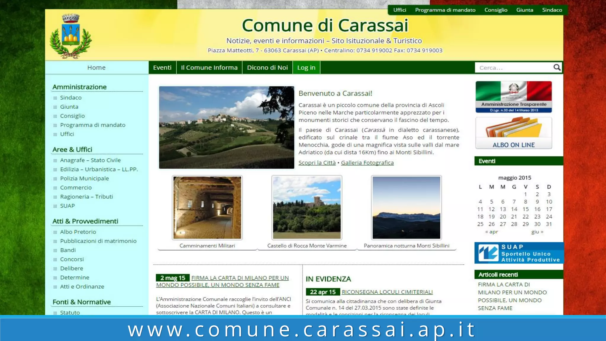 w w w. c o m u n e . c a r a s s a i . a p . i t
 