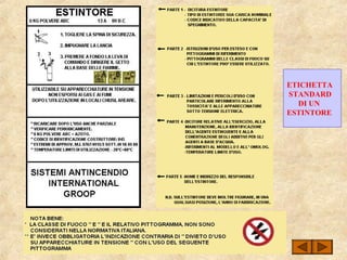 ETICHETTA
STANDARD
DI UN
ESTINTORE
 