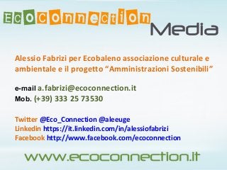 Corso "New Media" per il progetto Amministrazioni Sostenibili: webmarketing 1