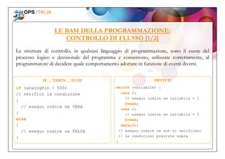 Programma Switch Corso Arduino Base - MUST | PDF