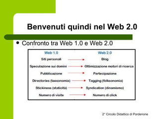 Benvenuti quindi nel Web 2.0 <ul><li>Confronto tra Web 1.0 e Web 2.0 </li></ul>