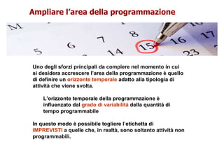 Priorità 1: il tempo