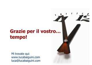 Priorità 1: il tempo