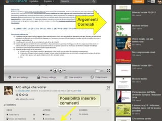 Argomenti
Correlati

Possibilità inserire
commenti

 