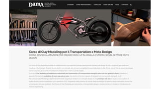 Corso di clay modeling per il transportation e moto design