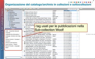 Uso dei tags
86
5.OrganizzazionedelcatalogoZotero
i tag usati in tutto il database (My
Library)
 