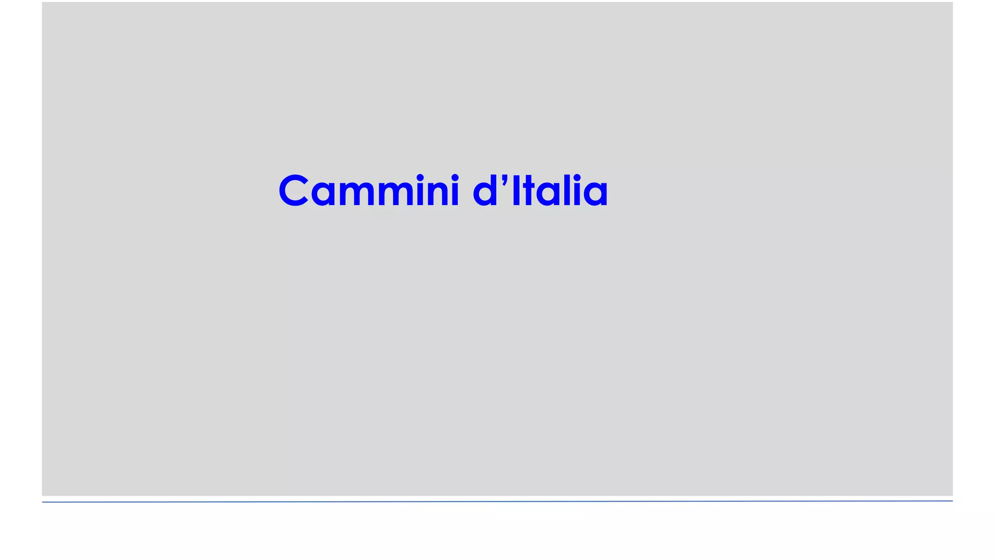 Cammini d’Italia
 