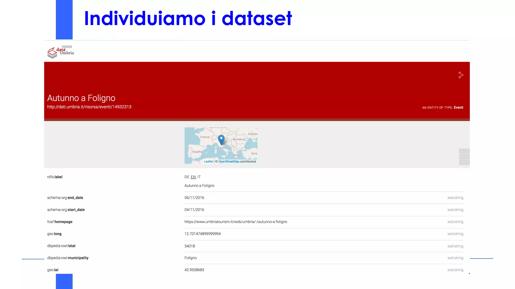 Individuiamo i dataset
 