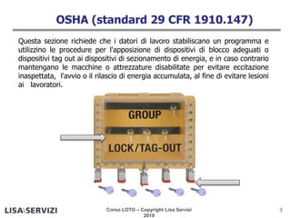 Corso di formazione LOCK OUT TAG OUT | PPTX