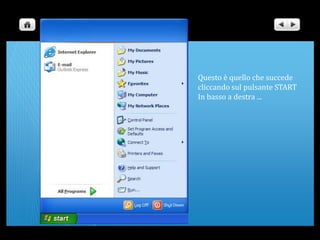 Questo è quello che succede cliccando sul pulsante STARTIn basso a destra ...