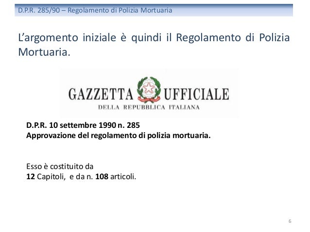 Corso Necrofori Lez 1