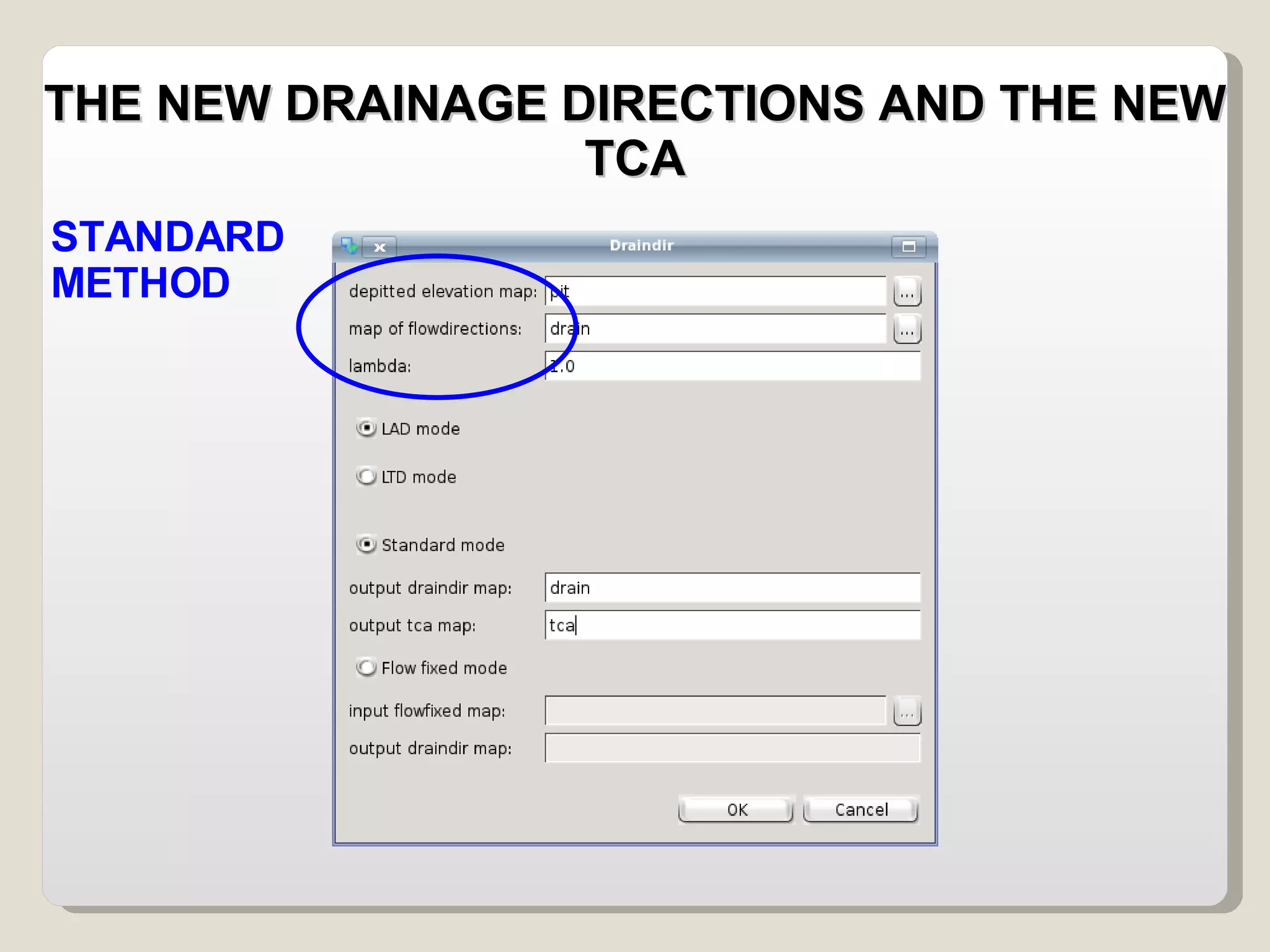 THE NEW DRAINAGE DIRECTIONS AND THE NEW TCA STANDARD METHOD 