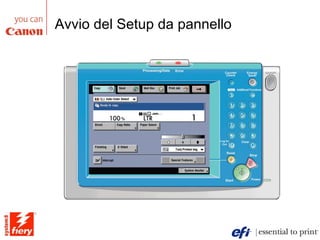 Avvio del Setup da pannello 