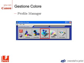 Gestione Colore Profile Manager 