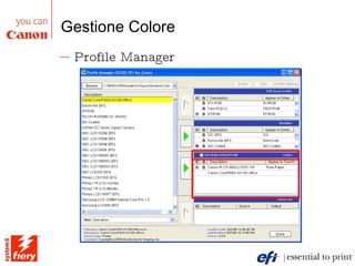 Gestione Colore Profile Manager 