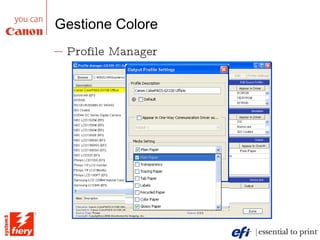 Gestione Colore Profile Manager 