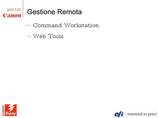 Gestione Remota Command Workstation Web Tools 