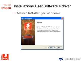 Installazione User Software e driver Master Installer per Windows 