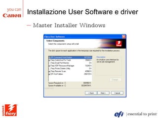 Installazione User Software e driver Master Installer Windows 