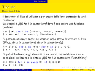 Corso python 2020 - Lezione 1 | PDF