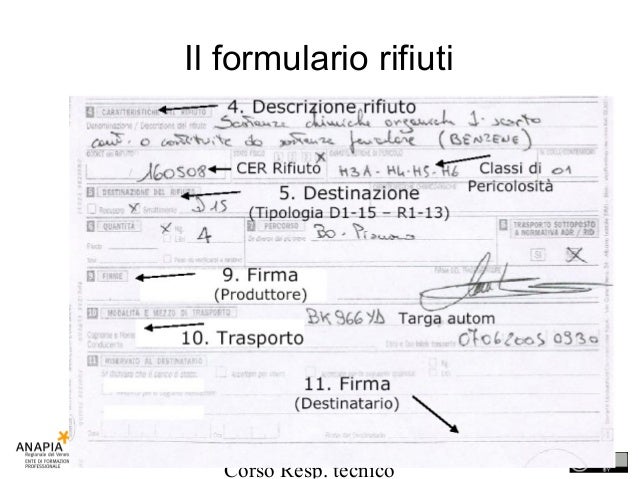 trasporto rifiuti conto proprio registro carico scarico