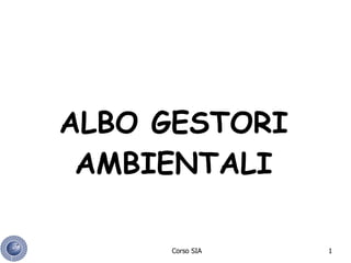 ALBO GESTORI AMBIENTALI 