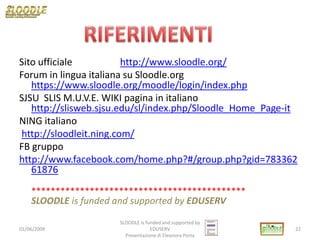 Corso Slide Sloodle Italia