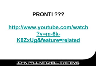 PRONTI ???

http://www.youtube.com/watch
          ?v=m-6k-
   K8ZxUg&feature=related


                               31
 