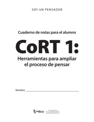CoRT 1 Herramientas para ampliar el proceso de pensar | PDF