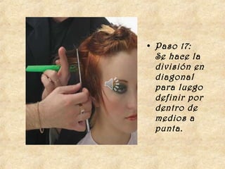 • Paso 17:
  Se hace la
  división en
  diagonal
  para luego
  definir por
  dentro de
  medios a
  punta.
 