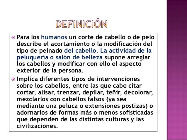 Definicion de corte de cabello