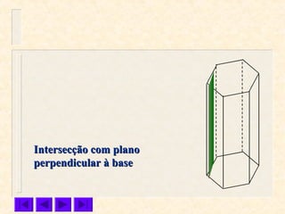 Intersecção com planoIntersecção com plano
perpendicular à baseperpendicular à base
 