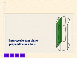 Intersecção com planoIntersecção com plano
perpendicular à baseperpendicular à base
 