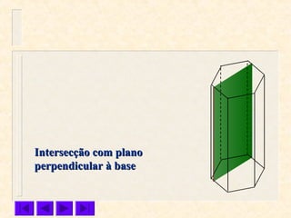 Intersecção com planoIntersecção com plano
perpendicular à baseperpendicular à base
 
