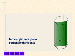 Intersecção com planoIntersecção com plano
perpendicular à baseperpendicular à base
 