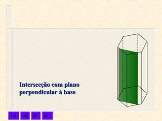 Intersecção com planoIntersecção com plano
perpendicular à baseperpendicular à base
 