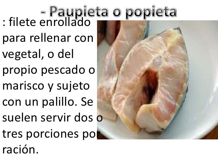 Resultado de imagen para paupieta de pescado