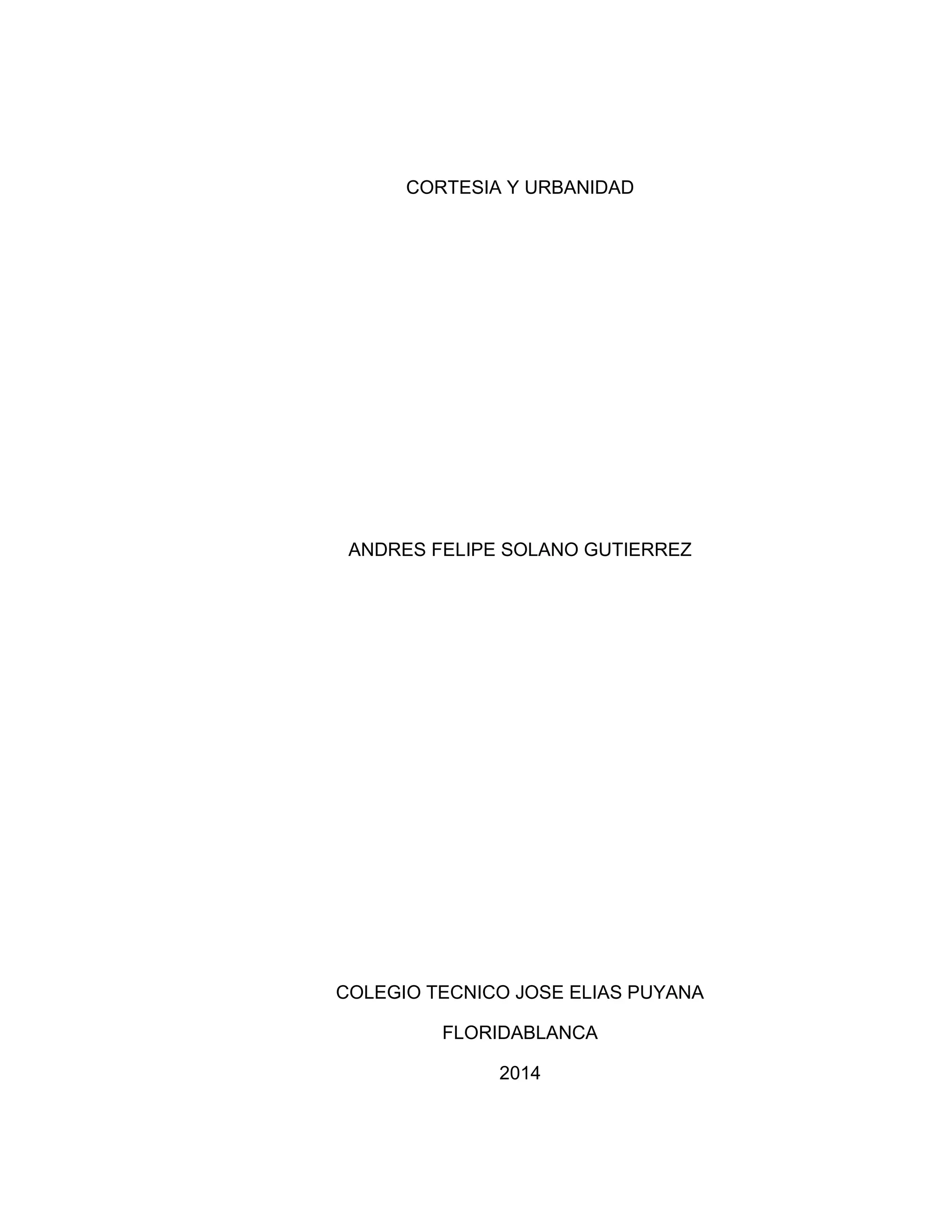 Cortesia y urbanidad | DOCX