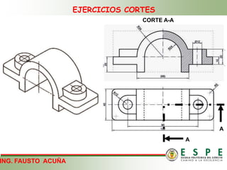 EJERCICIOS CORTES
ING. FAUSTO ACUÑA
CORTE A-A
A
A
 