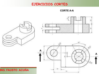 EJERCICIOS CORTES
ING. FAUSTO ACUÑA
CORTE A-A
A
A
 