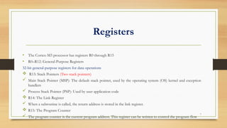Register 3 Core Comprehensive Overview of ARM Cortex-M3 Architecture and Exception ...
