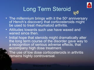 Use of Steroid in Rheumatology | PPT