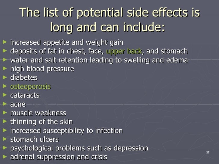 prednisone long term side effects