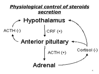 Physiological control of steroids secretion 