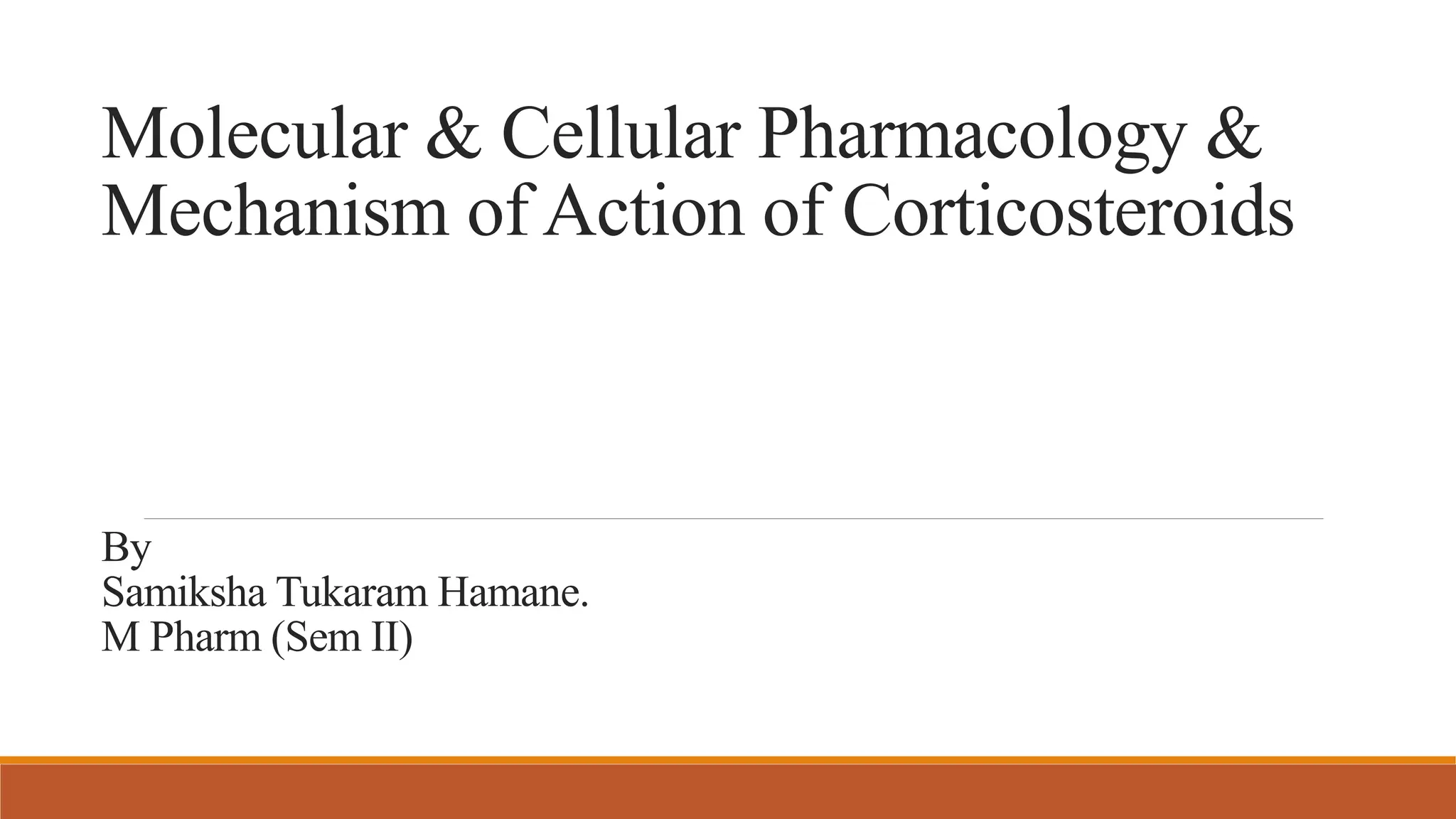 Molecular & Cellular Pharmacology & Mechanism of Action of ...