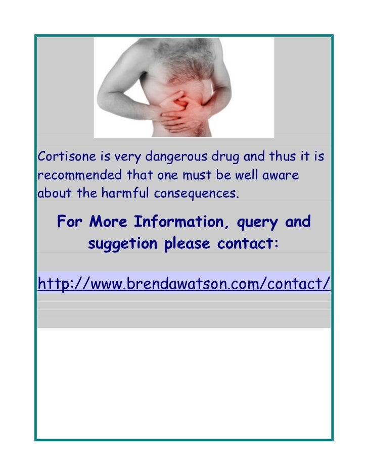 Cortisone and the linked side effects