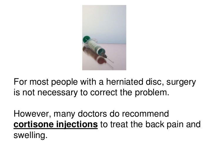 Cortisone Injections to Treat a Herniated Disc