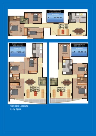 Vista calle La Coruña
2, 3 y 4 piso
 