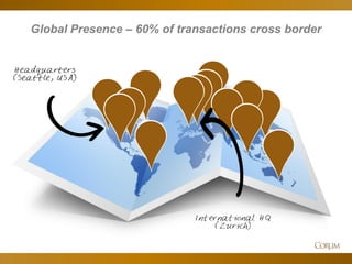 4
Global Presence – 60% of transactions cross border
 